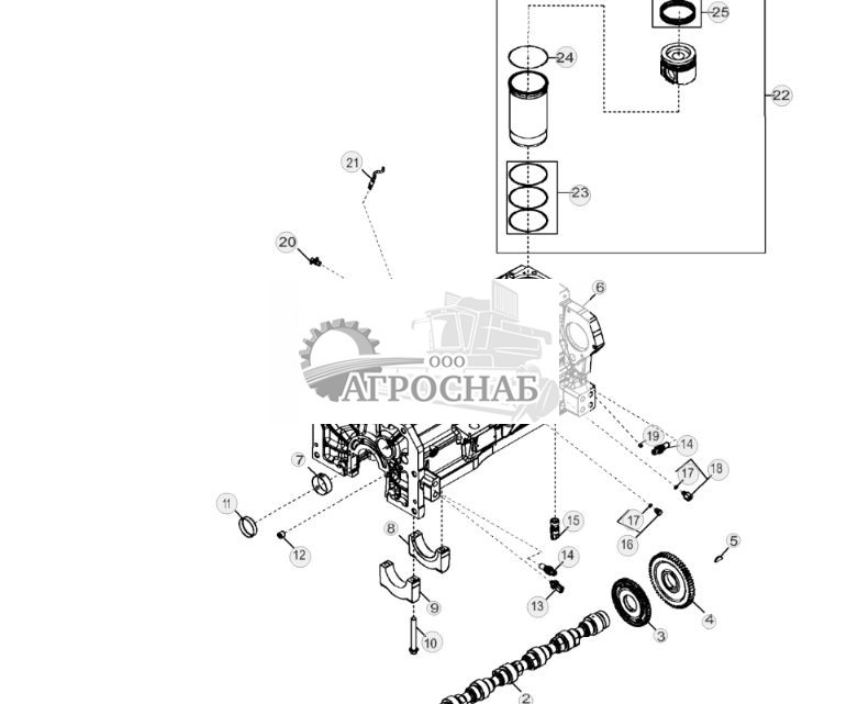 4611 Блок цилиндров с гильзами и распределительным валом - ST751009 999.jpg